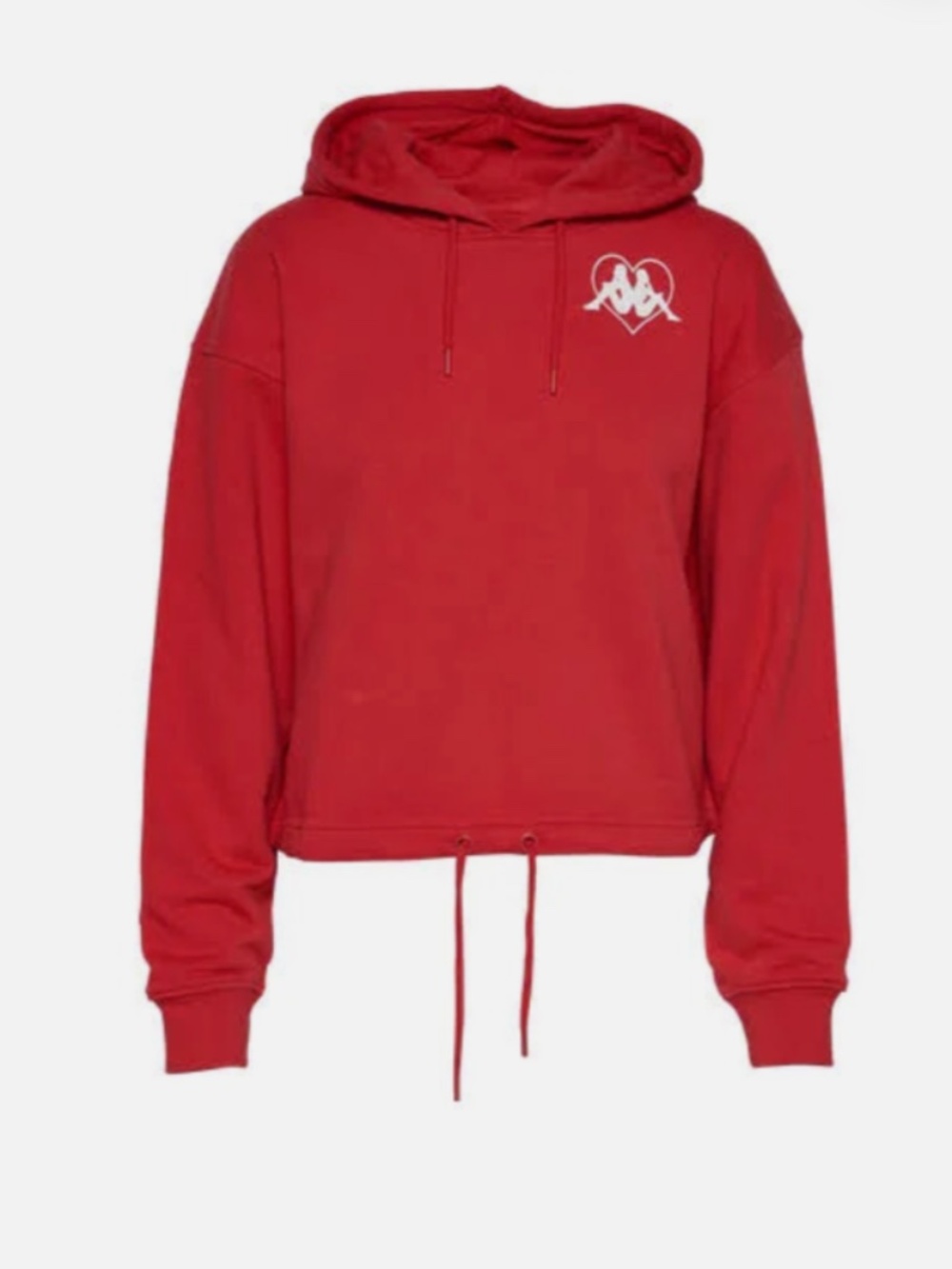 KAPPA Women’s hoodie PLOCK Red White Size M
